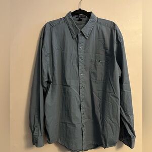 Port Authority Gray Casual Button Down Shirt
